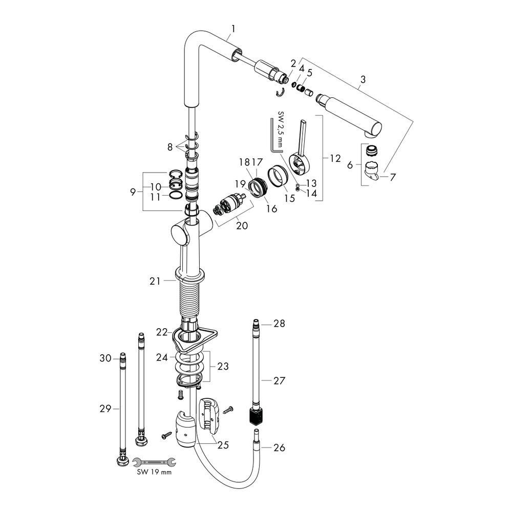 hansgrohe Talis M54, Einhebel-Küchenmischer 270mm 4,9l/min Chrom, 1jet EcoSmart, Au... HANSGROHE-72845000 4059625269640 (Abb. 2)