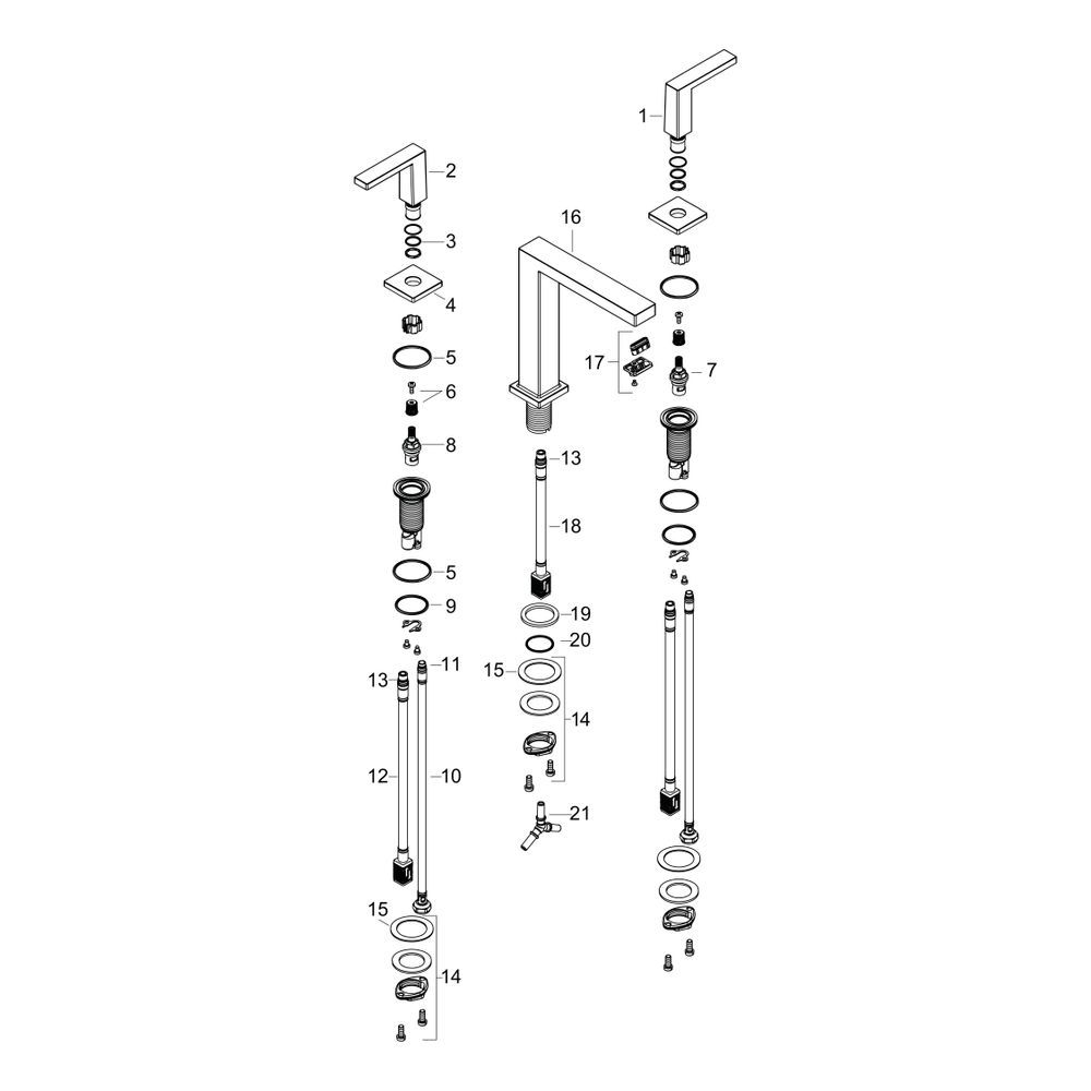 hansgrohe Tecturis E 3-Loch Waschtischarmatur 150mm 4l/min EcoSmart plus Mattweiß m... HANSGROHE-73030700 4059625483404 (Abb. 3)