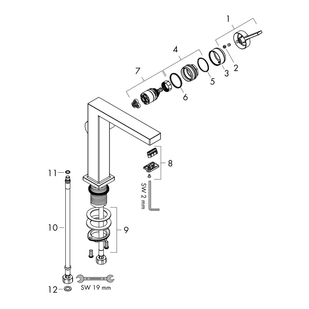 Hansgrohe Tecturis E Einhebel-Waschtischmischer 240mm 4l/min Fine CoolStart EcoSmar... HANSGROHE-73072140 4059625473986 (Abb. 2)
