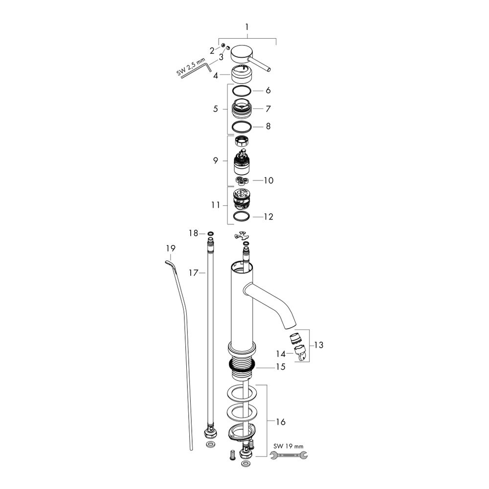 Hansgrohe Tecturis S Einhebel-Waschtischmischer 80mm, 4l/min, CoolStart EcoSmartPlu... HANSGROHE-73302140 4059625474402 (Abb. 3)