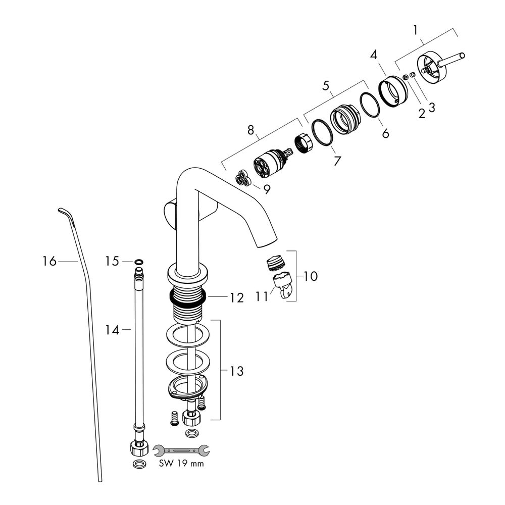 Hansgrohe Tecturis S Einhebel-Waschtischmischer 110mm, 4l/min, Fine CoolStart EcoSm... HANSGROHE-73323000 4059625470923 (Abb. 3)