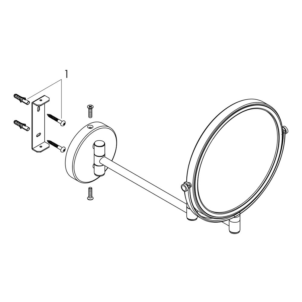 hansgrohe Logis Universal Rasierspiegel, Chrom... HANSGROHE-73561000 4059625131503 (Abb. 3)