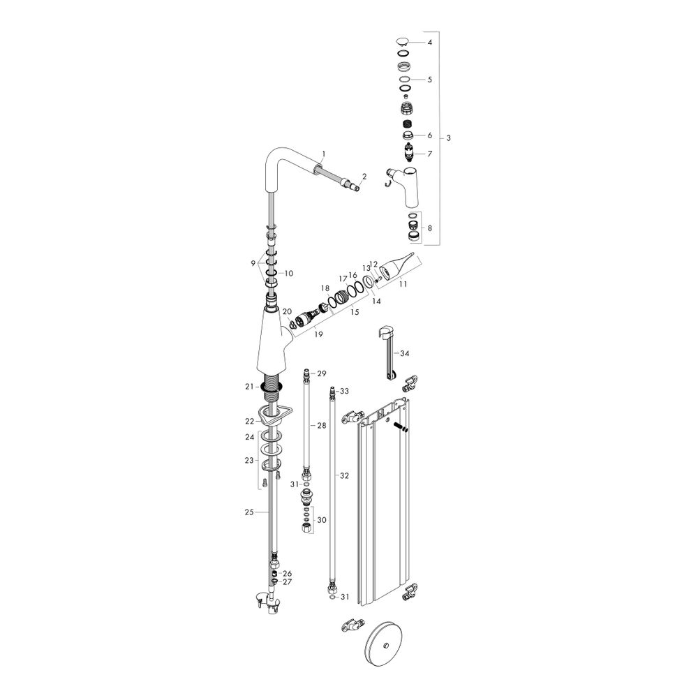 hansgrohe Metris Select M71 Einhebel-Küchenmischer 240mm 7l/min Chrom, 1jet Auszieh... HANSGROHE-73802000 4059625017593 (Abb. 3)