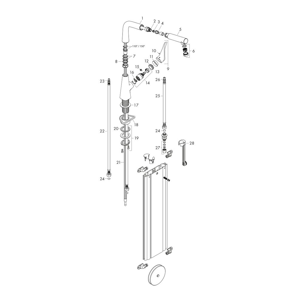 hansgrohe Metris M71 Einhebel-Küchenmischer 320mm 7,7l/min Chrom, Ausziehauslauf, 1... HANSGROHE-73812000 4059625017494 (Abb. 4)