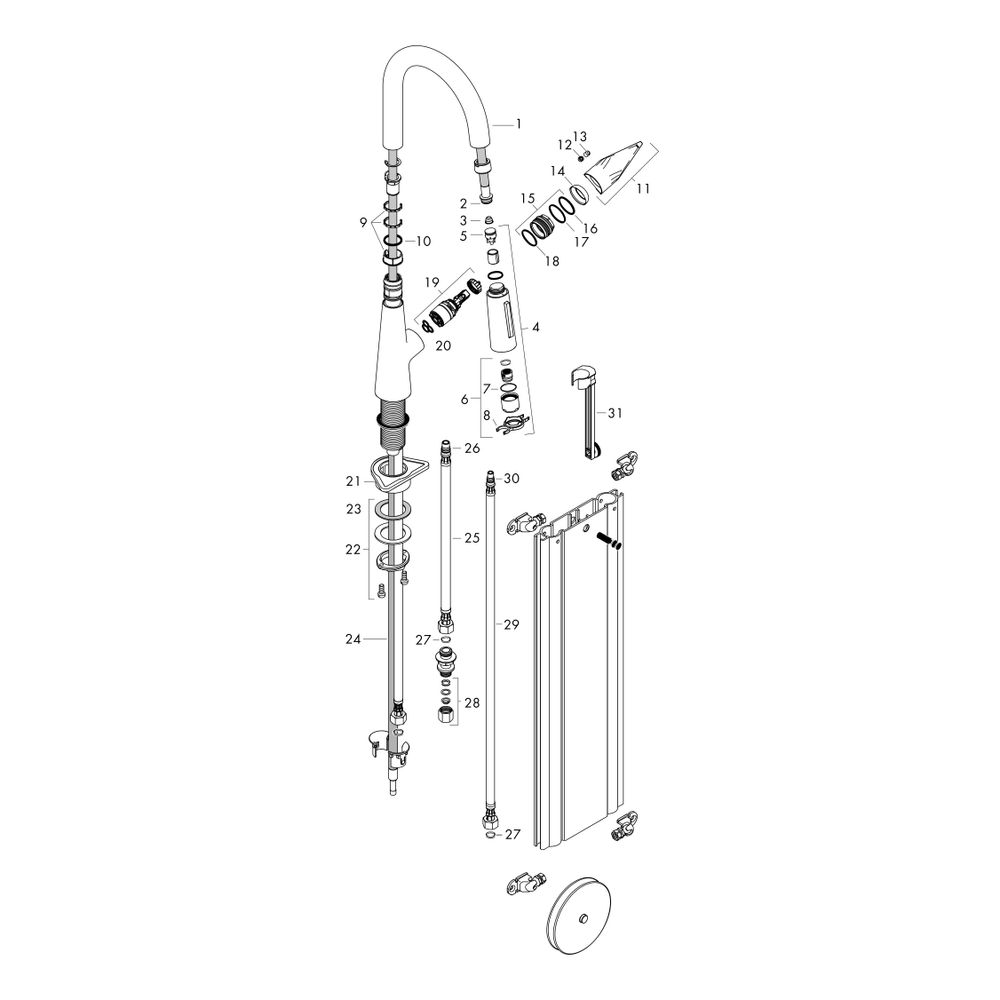 hansgrohe Talis M51, Einhebel-Küchenmischer 160mm 9l/min sBox, Edelstahl Finish, 2j... HANSGROHE-73850800 4059625017449 (Abb. 3)
