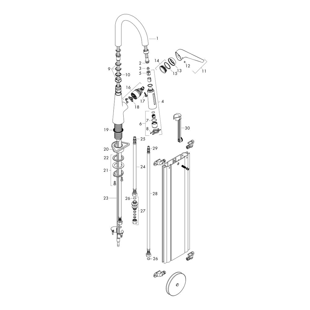 Hansgrohe Talis M51mm, Einhebel-Küchenmischer 200mm, 9l/min, Ausziehbrause, 2jet, s... HANSGROHE-73851800 4059625017425 (Abb. 3)