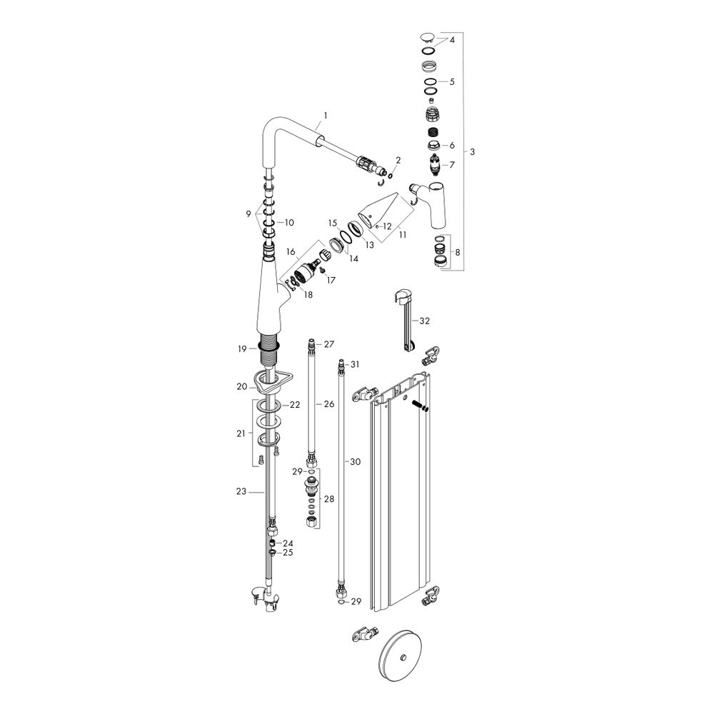 hansgrohe Talis Select M51, Einhebel-Küchenmischer 300mm 8l/min sBox, Chrom, Auszie... HANSGROHE-73853000 4059625017395 (Abb. 3)