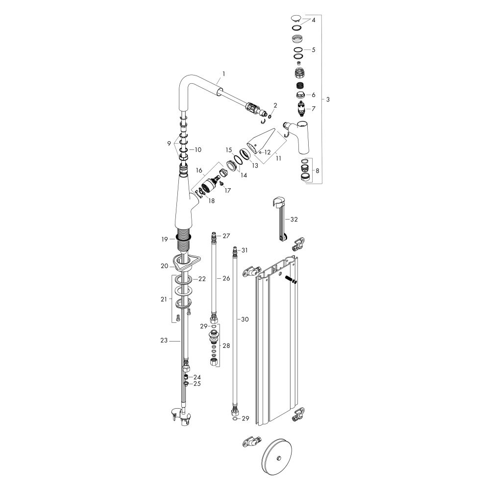 Hansgrohe Talis Select M51, Einhebel-Küchenmischer 300mm 8l/min sBox, Edelstahl Fin... HANSGROHE-73853800 4059625017388 (Abb. 3)