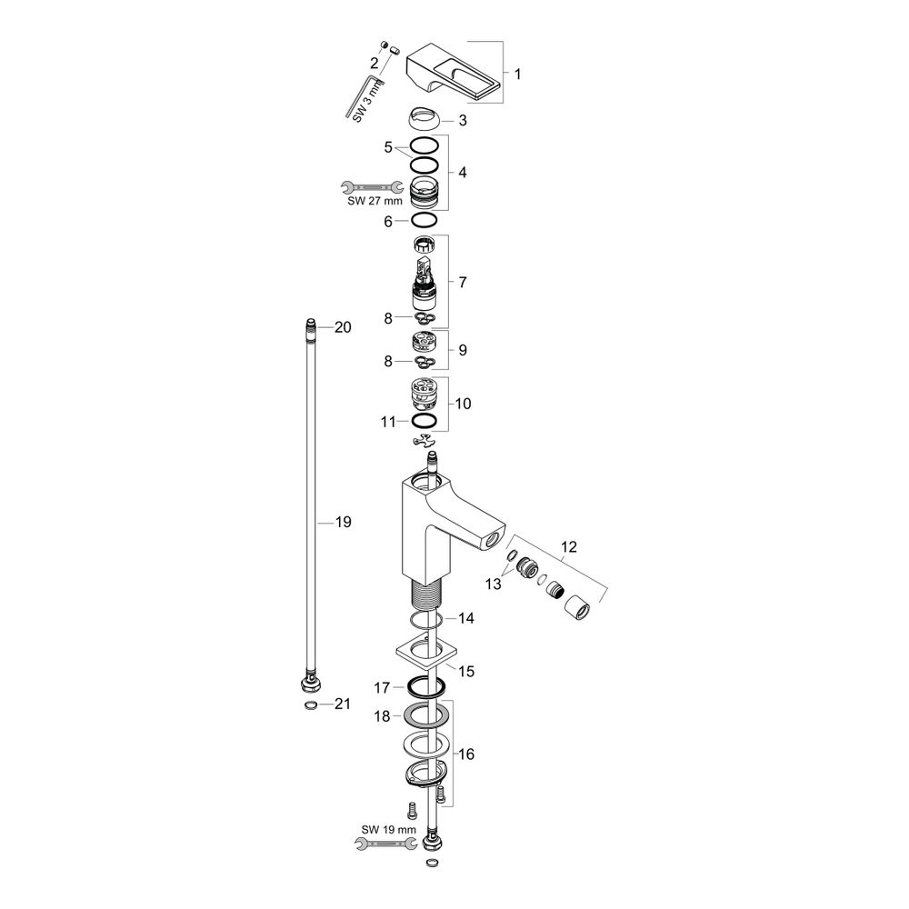 hansgrohe Metropol Einhebel-Bidetmischer 7,5l/min mit Bügelgriff, Push-Open Garnitu... HANSGROHE-74520000 4011097812960 (Abb. 3)