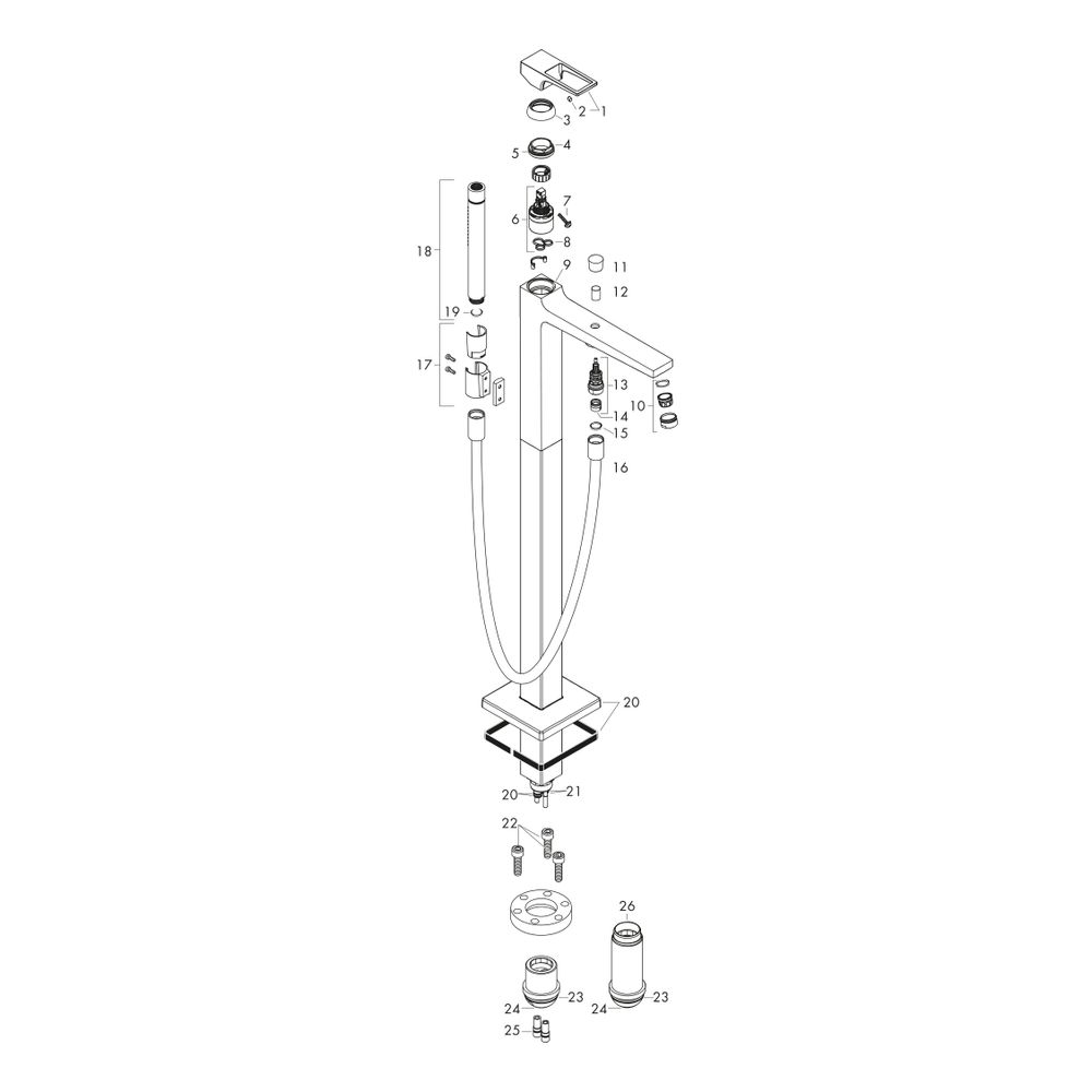 hansgrohe Metropol Einhebel-Wannenmischer bodenstehend 20l/min mit Bügelgriff, Chro... HANSGROHE-74532000 4011097835075 (Abb. 3)