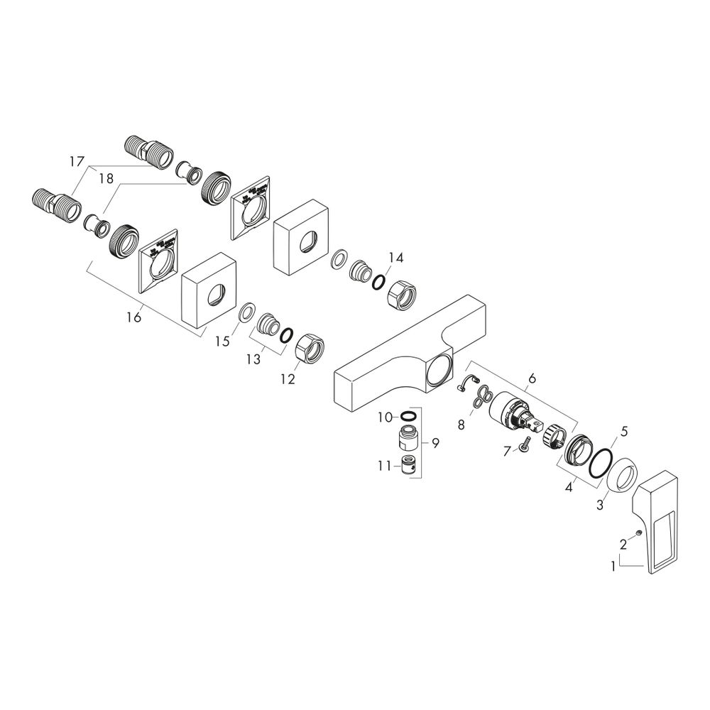 hansgrohe Metropol Einhebel-Brausemischer Aufputz 16l/min mit Bügelgriff, Chrom... HANSGROHE-74560000 4011097812878 (Abb. 2)