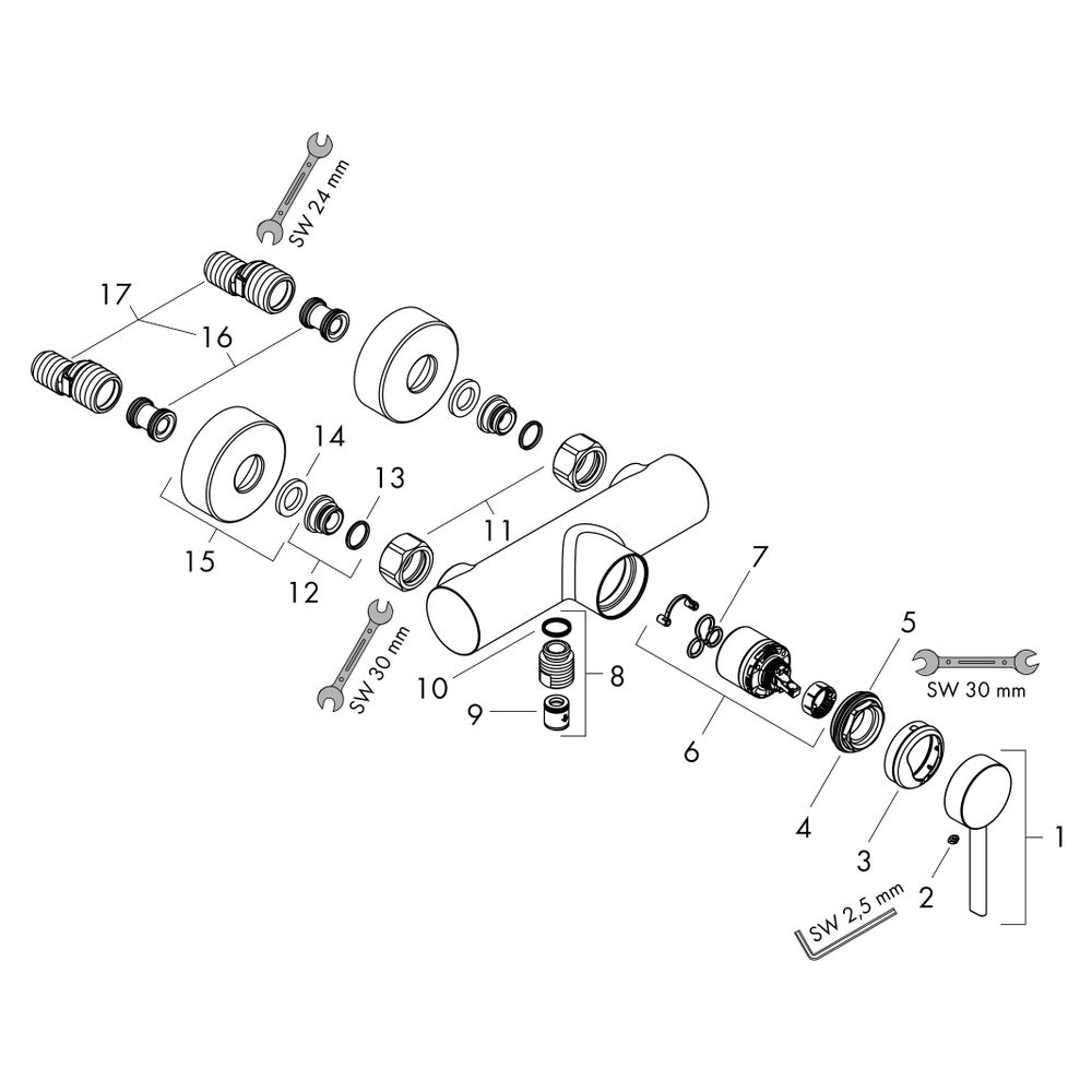 Hansgrohe Zesis S Brausemischer Aufputz Einhebel, 1 Verbraucher, Mattschwarz... HANSGROHE-74621670 4059625563366 (Abb. 5)