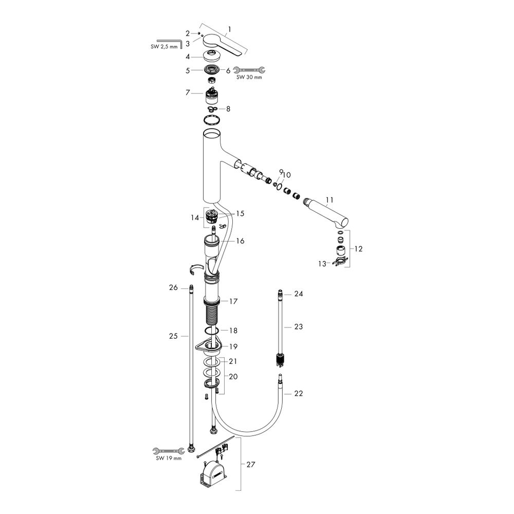 Hansgrohe Zesis M33 Einhebel-Küchenmischer 160mm, 8,2l/min, Ausziehbrause, 2jet, sB... HANSGROHE-74804800 4059625340172 (Abb. 2)