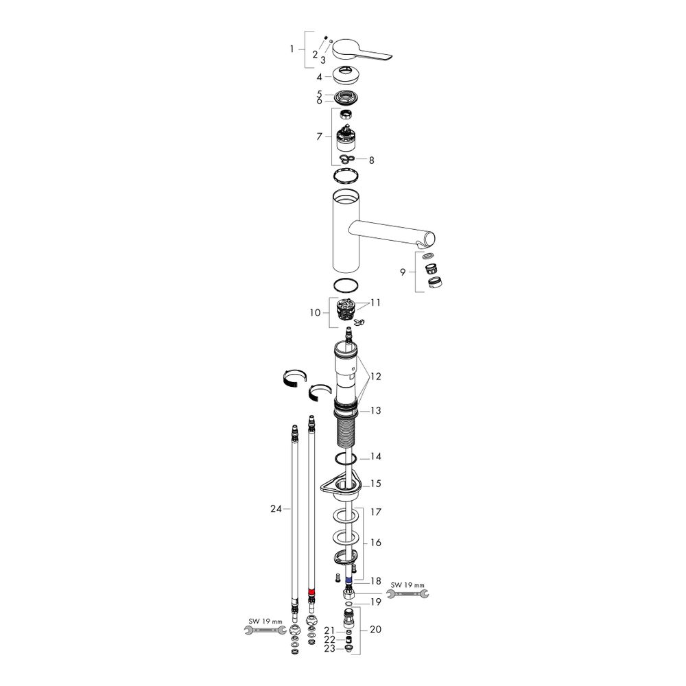Hansgrohe Zesis M33 Einhebel-Küchenmischer 150mm, 4l/min, Niederdruck, offene Warmw... HANSGROHE-74806000 4059625340202 (Abb. 2)