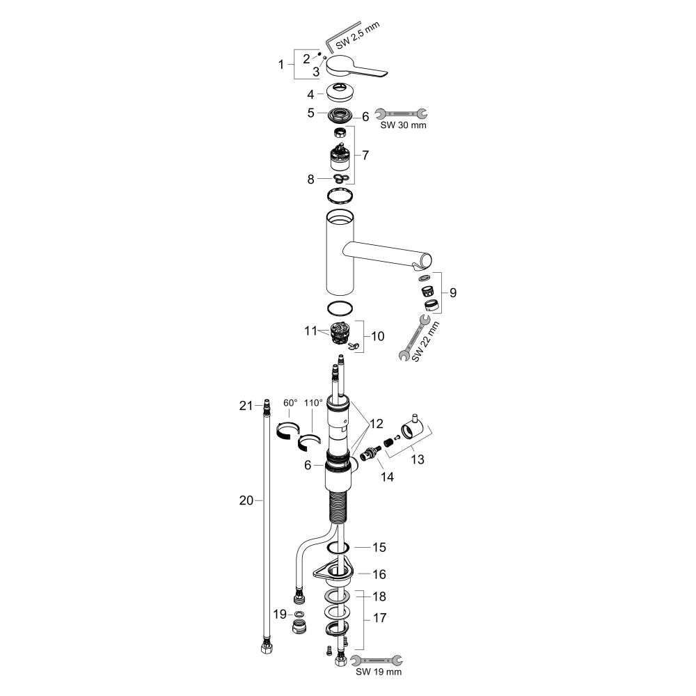 Hansgrohe Zesis M33 Einhebel-Küchenmischer 200mm, 11,4l/min, Geräteabsperrventil, 1... HANSGROHE-74808000 4059625340226 (Abb. 2)