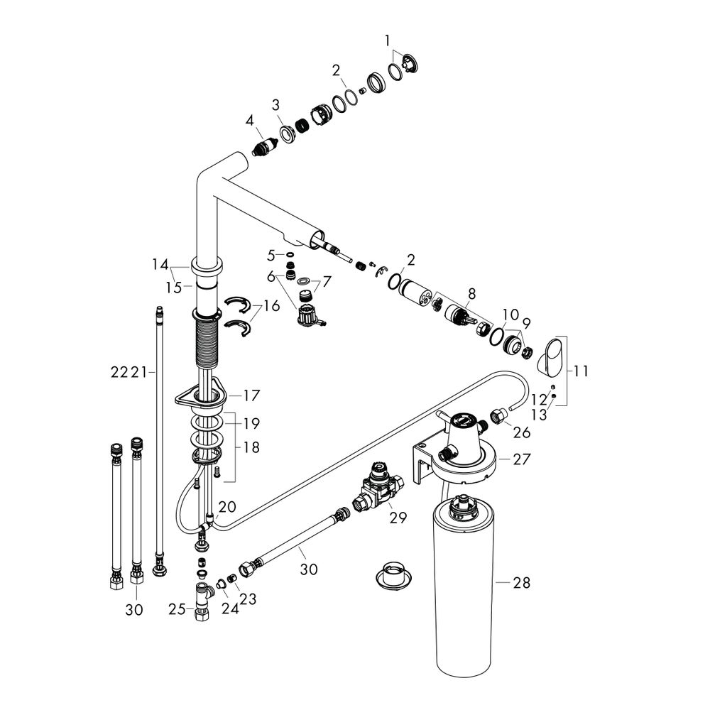 hansgrohe Aqittura FilterSystem M91, Einhebel-Küchenmischer 240mm 7l/min 1jet, Star... HANSGROHE-76802000 4059625391143 (Abb. 4)