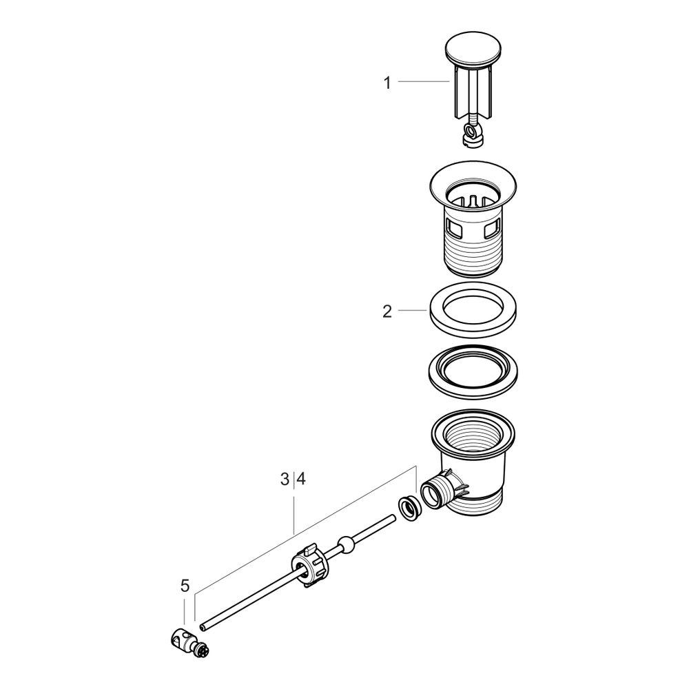 hansgrohe Ablaufventil Kunststoff mit Edelstahl Blende... HANSGROHE-92168000 4011097740010 (Abb. 2)