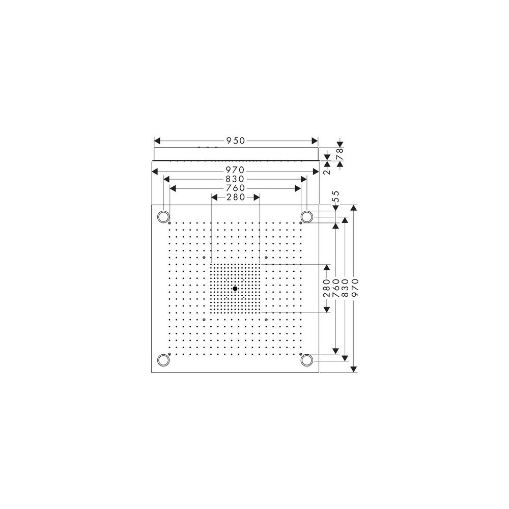 Hansgrohe AXOR ShowerSolutions ShowerHeaven, 33,3l/min, 970x970mm, 3jet, Beleuchtun... HANSGROHE-10623800 4011097585765 (Abb. 5)
