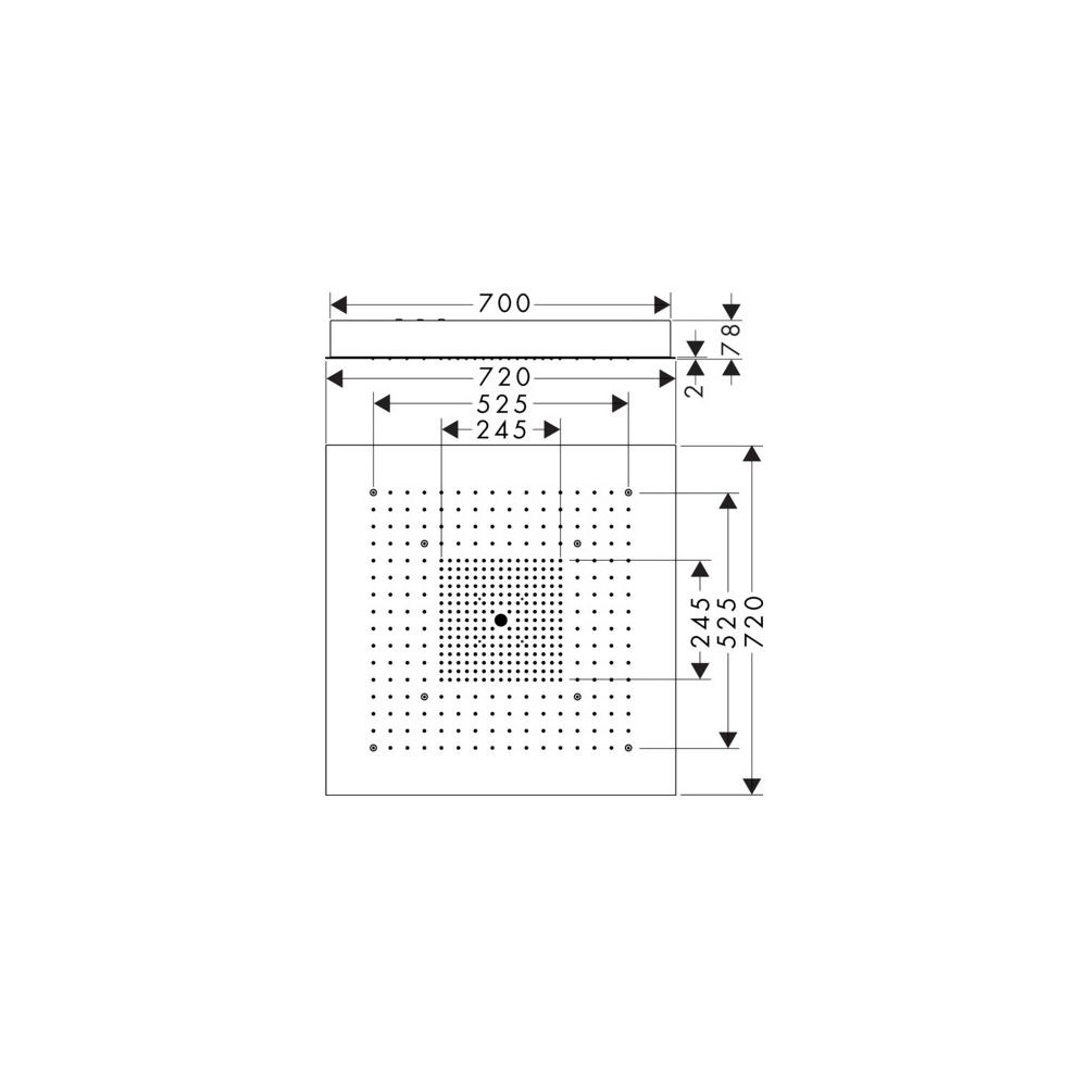 Hansgrohe AXOR ShowerSolutions ShowerHeaven, 43l/min, 720x720mm, 3jet ohne Beleucht... HANSGROHE-10625800 4011097585772 (Abb. 3)