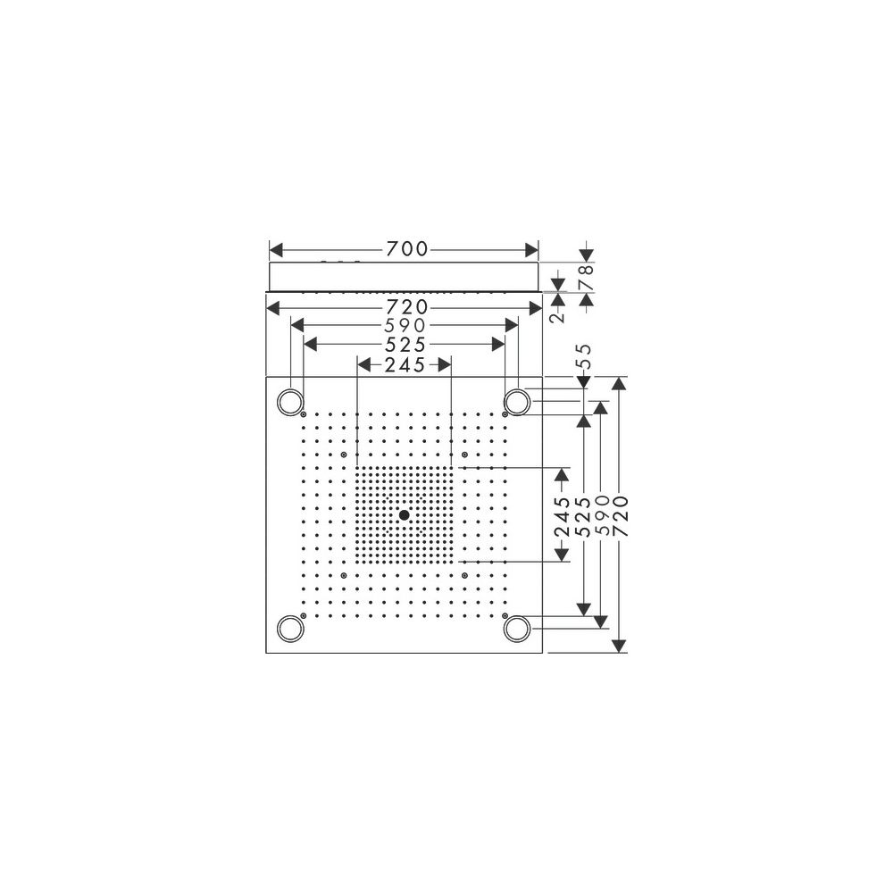 Hansgrohe AXOR ShowerSolutions ShowerHeaven, 36,8l/min, 720x720mm, 3jet, Beleuchtun... HANSGROHE-10627800 4011097585789 (Abb. 3)