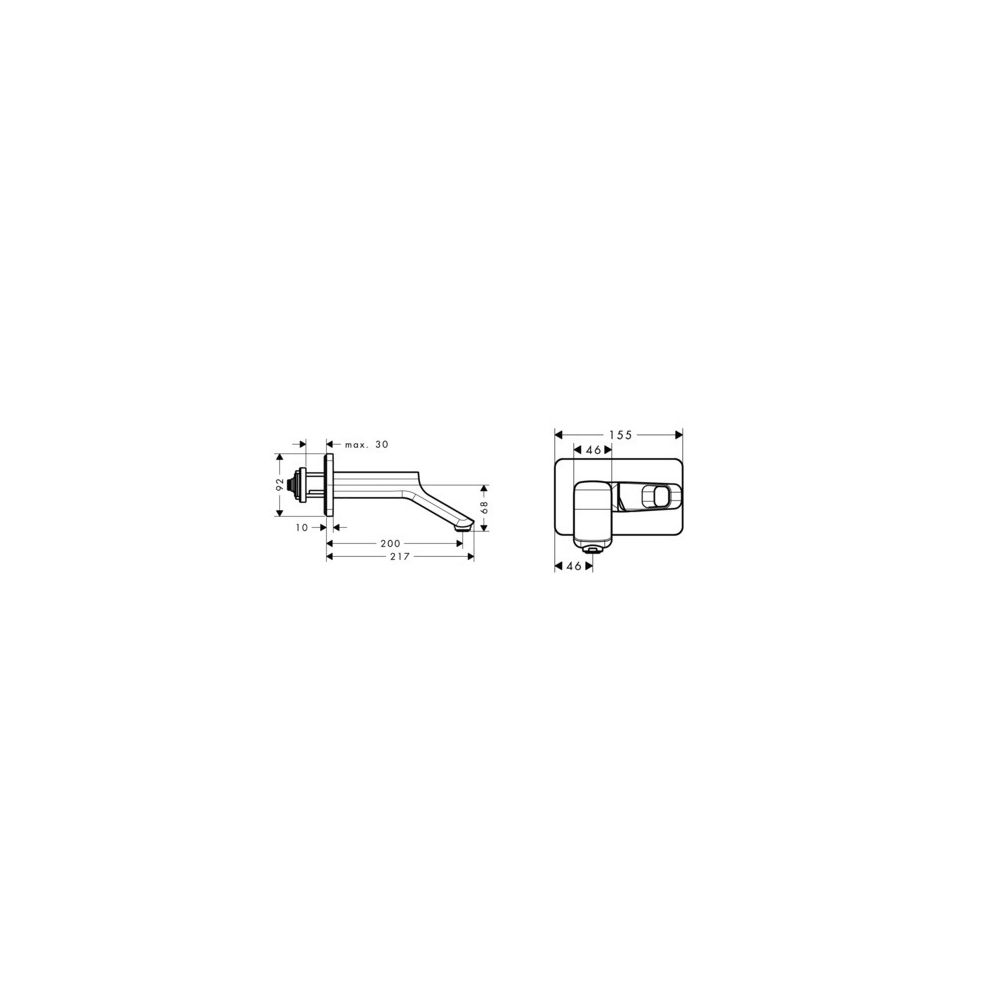 Hansgrohe AXOR Urquiola Einhebel-Waschtischmischer Unterputz, 5l/min, für Wandmonta... HANSGROHE-11026990 4011097867229 (Abb. 2)
