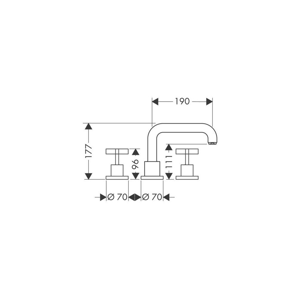 Hansgrohe AXOR Wannenrandarmatur Citterio 2-Loch, Kreuzgriffen, Polished Black Chro... HANSGROHE-39436330 4011097918228 (Abb. 2)