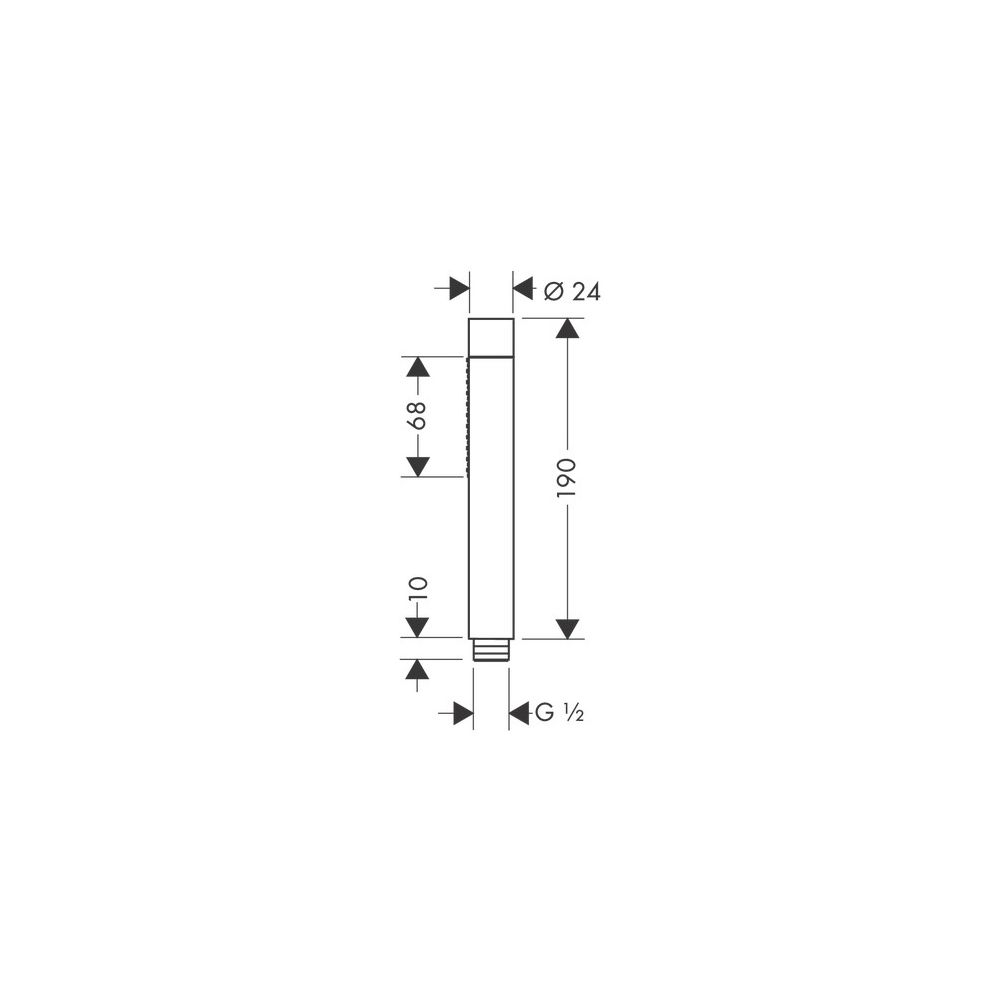 Hansgrohe AXOR Starck Stabhandbrause, 14,5l/min, 2jet, Brushed Black Chrome... HANSGROHE-28532340 4011097820705 (Abb. 3)