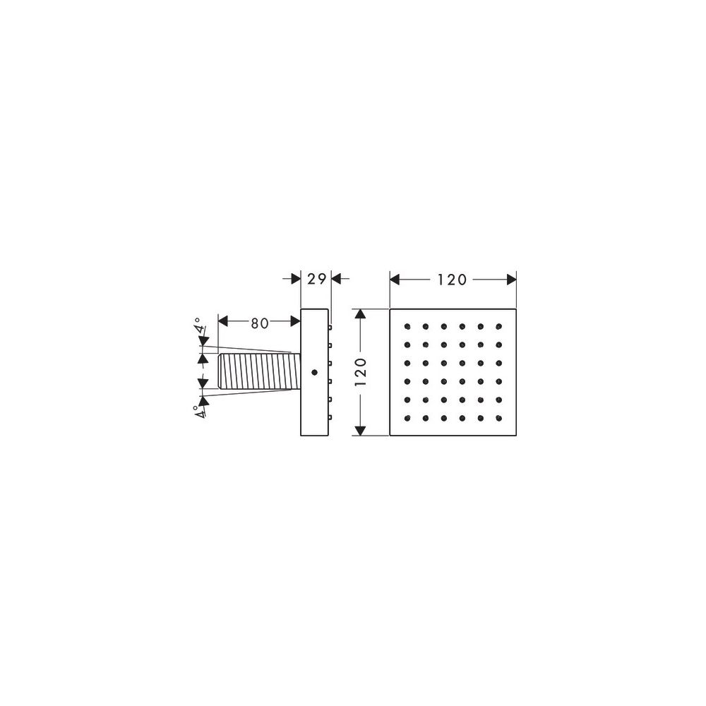 Hansgrohe AXOR ShowerSolutions Brausemodul 120x120mm, Unterputz, 5,3l/min, eckig, P... HANSGROHE-28491990 4011097849126 (Abb. 3)