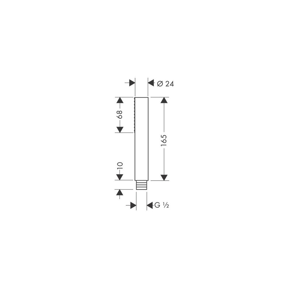 Hansgrohe AXOR Starck Stabhandbrause, 8l/min, 1jet EcoSmart, Brushed Nickel... HANSGROHE-10531820 4011097820880 (Abb. 3)