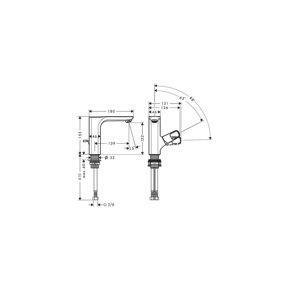 Hansgrohe AXOR Urquiola Einhebel-Waschtischmischer 130mm, 5l/min, Zugstangen-Ablauf... HANSGROHE-11020000 4011097598512 (Abb. 4)