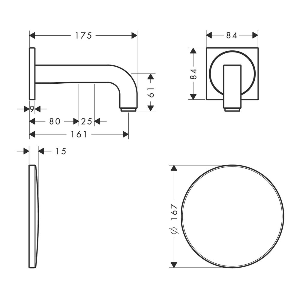 Hansgrohe AXOR Citterio Elektronik-Waschtischmischer Unterputz, 5l/min, für Wandmon... HANSGROHE-39117250 4011097915494 (Abb. 2)