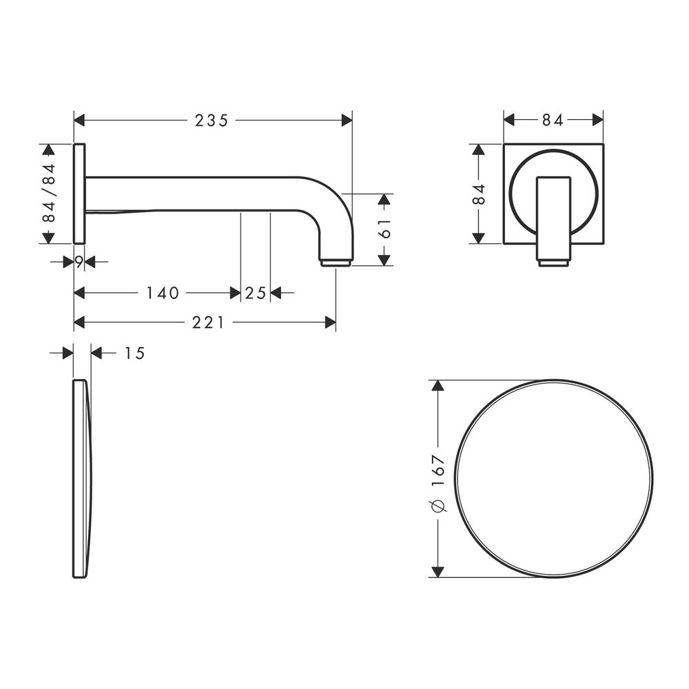 Hansgrohe AXOR Citterio Elektronik-Waschtischmischer Unterputz, 5l/min, für Wandmon... HANSGROHE-39118310 4011097915661 (Abb. 2)