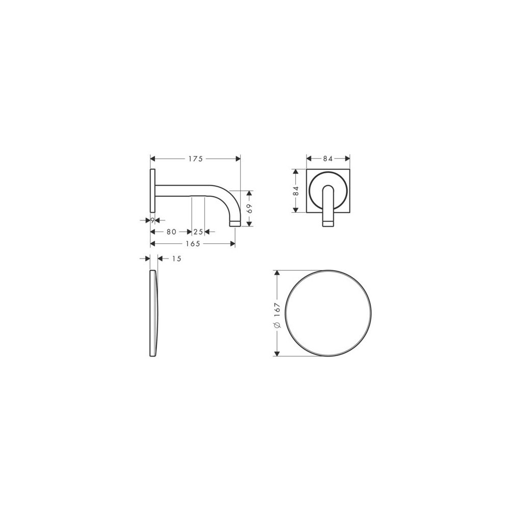Hansgrohe AXOR Uno Elektronik-Waschtischmischer Unterputz, 5l/min, Auslauf 165mm, B... HANSGROHE-38119950 4011097909776 (Abb. 2)