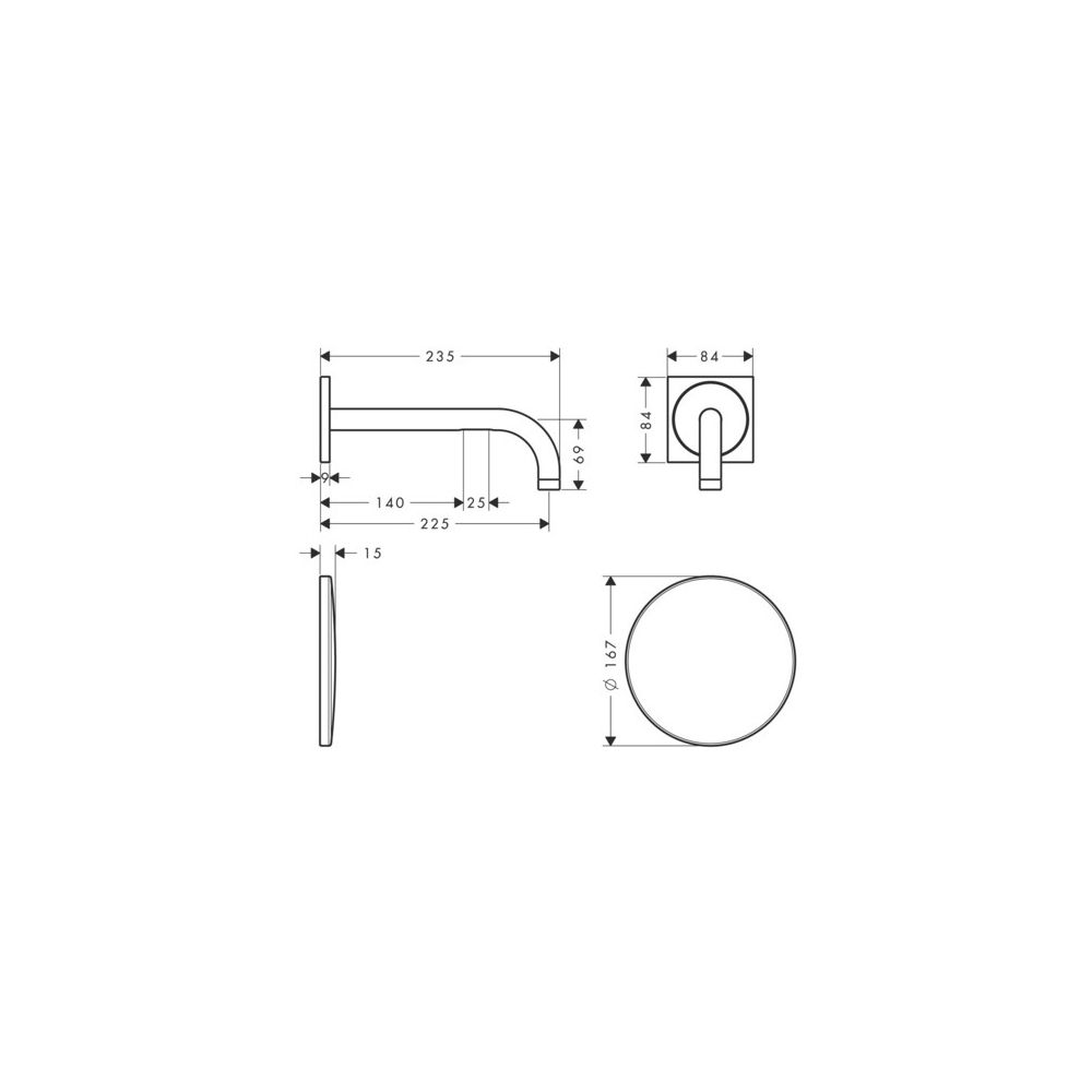 Hansgrohe AXOR Uno Elektronik-Waschtischmischer Unterputz, 5l/min, Auslauf 225mm, M... HANSGROHE-38120670 4059625366073 (Abb. 2)