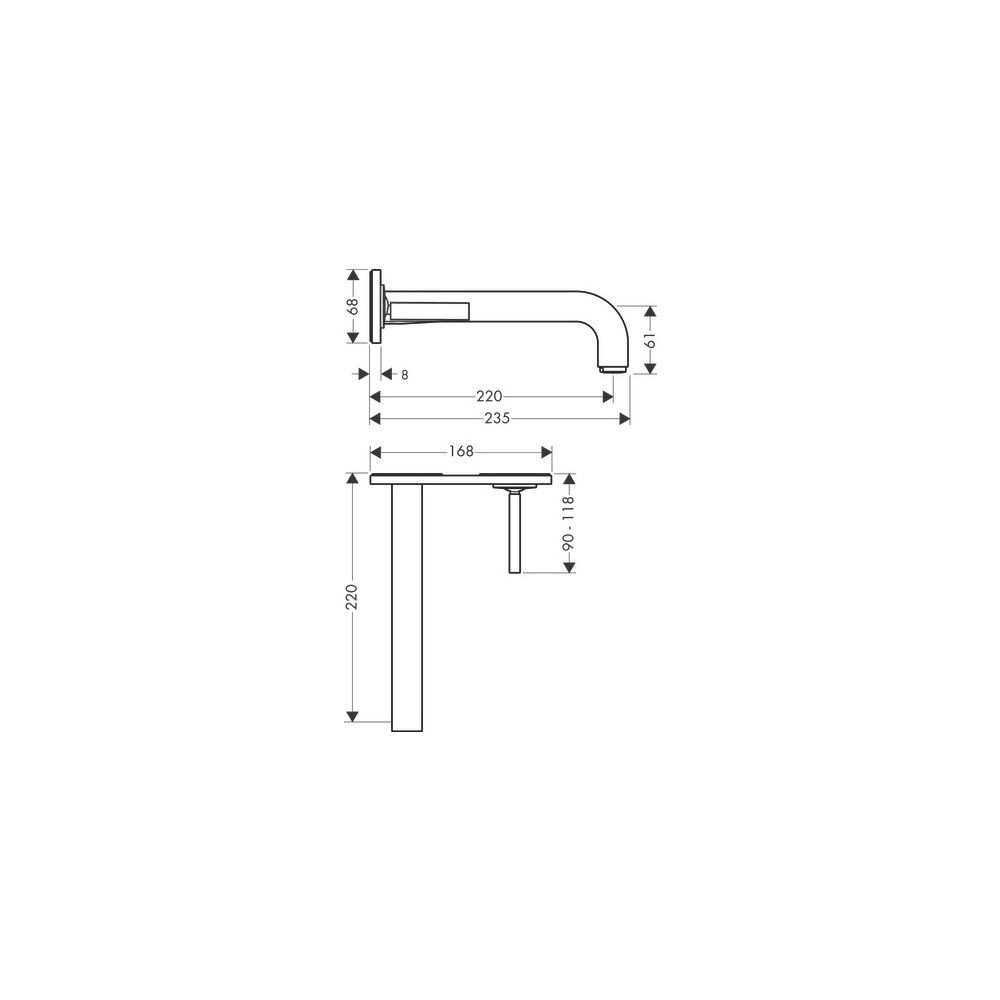 Hansgrohe AXOR Citterio Einhebel-Waschtischmischer UP 5l/min, für Wandm., Pin-Griff... HANSGROHE-39115250 4011097915197 (Abb. 2)
