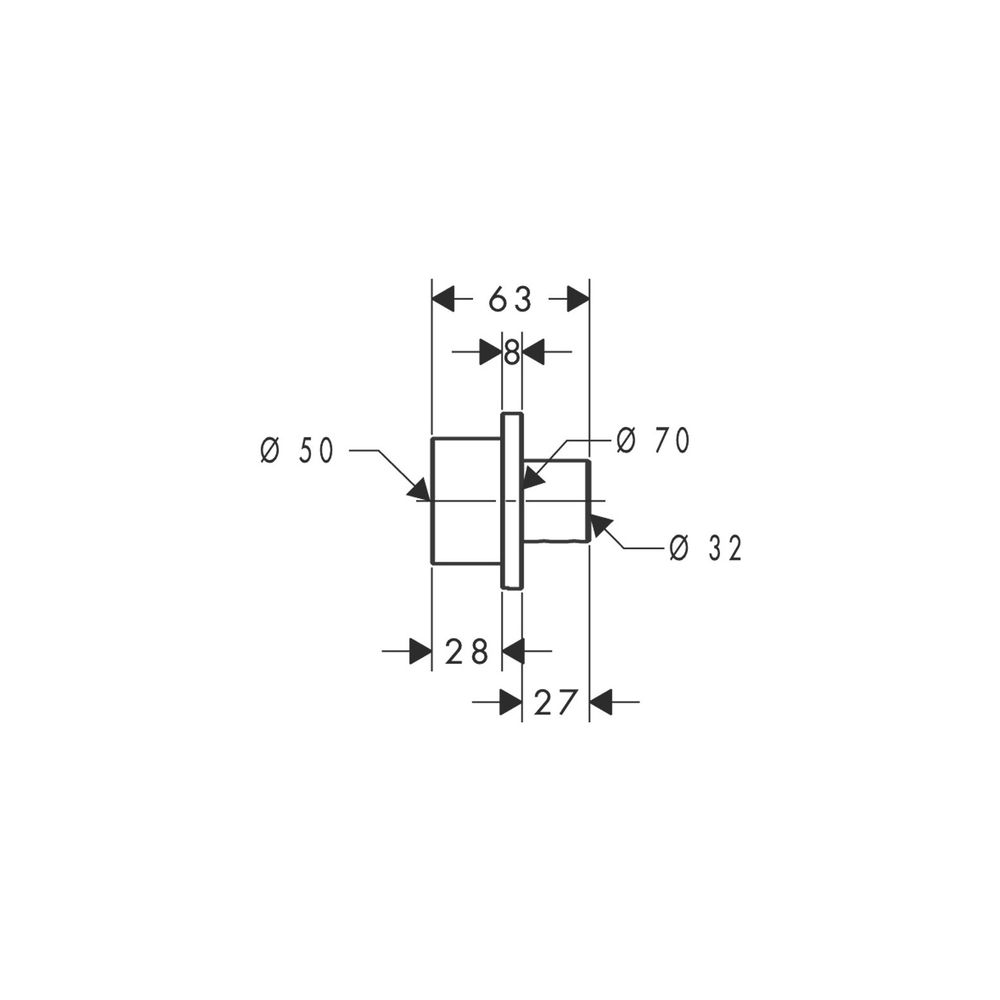 Hansgrohe AXOR Urquiola Verlängerung Set 28mm für Einhebel-Waschtischmischer für Wa... HANSGROHE-11980000 4011097667607 (Abb. 2)
