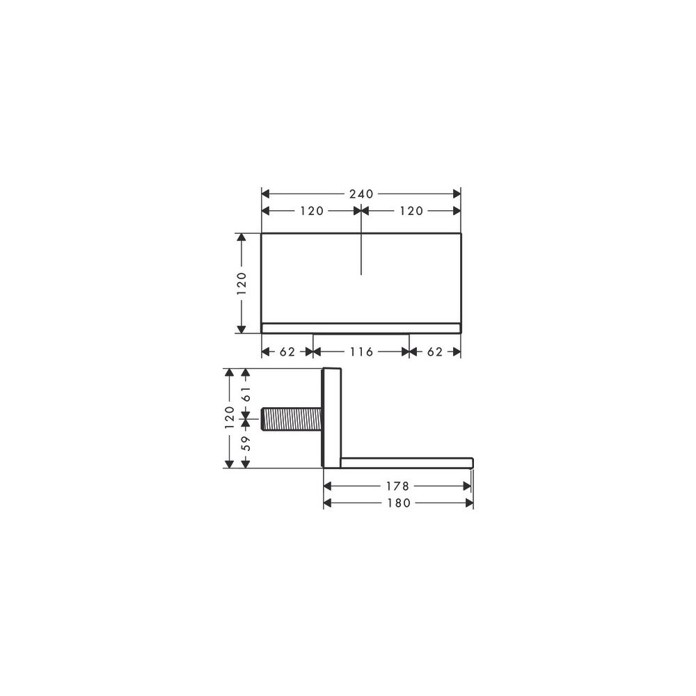 Hansgrohe AXOR ShowerSolutions Schwallauslauf 240x120mm, 19l/min, DN 20, Unterputz,... HANSGROHE-10942140 4011097865348 (Abb. 3)