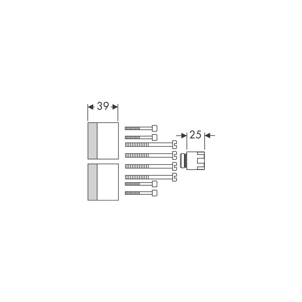 Hansgrohe AXOR Verlängerung 25mm für Grundkörper für Elektronik-Waschtischmischer W... HANSGROHE-13594000 4011097702100 (Abb. 2)