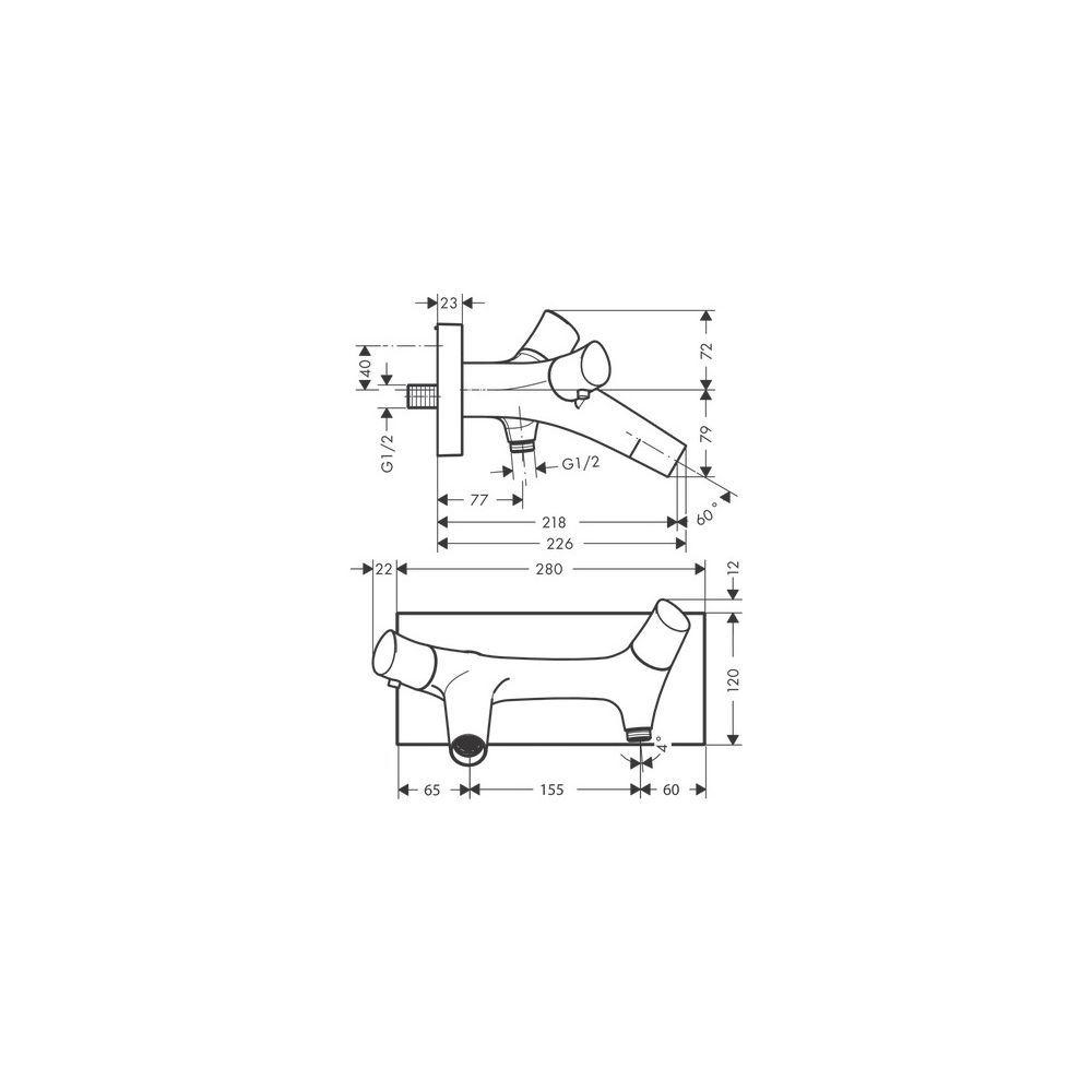 Hansgrohe AXOR Starck Organic Wannenthermostat Aufputz, 21l/min, Chrom... HANSGROHE-12410000 4011097704654 (Abb. 3)