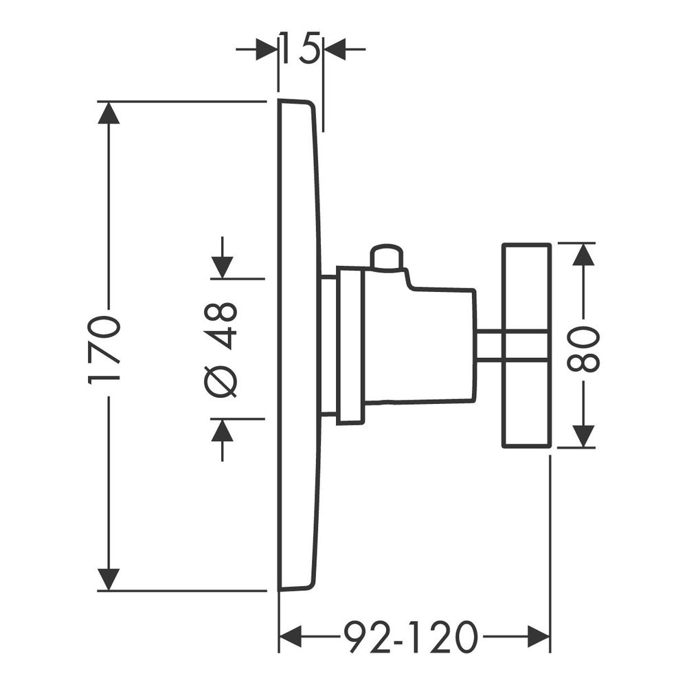 Hansgrohe AXOR Citterio Thermostat HighFlow Unterputz, 59l/min, Kreuzgriff, Polishe... HANSGROHE-39716330 4011097921518 (Abb. 2)