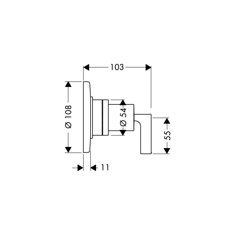 Hansgrohe AXOR Citterio Ab- und Umstellventil Trio, Quattro Unterputz DN 20, Hebelg... HANSGROHE-39920140 4011097923055 (Abb. 2)