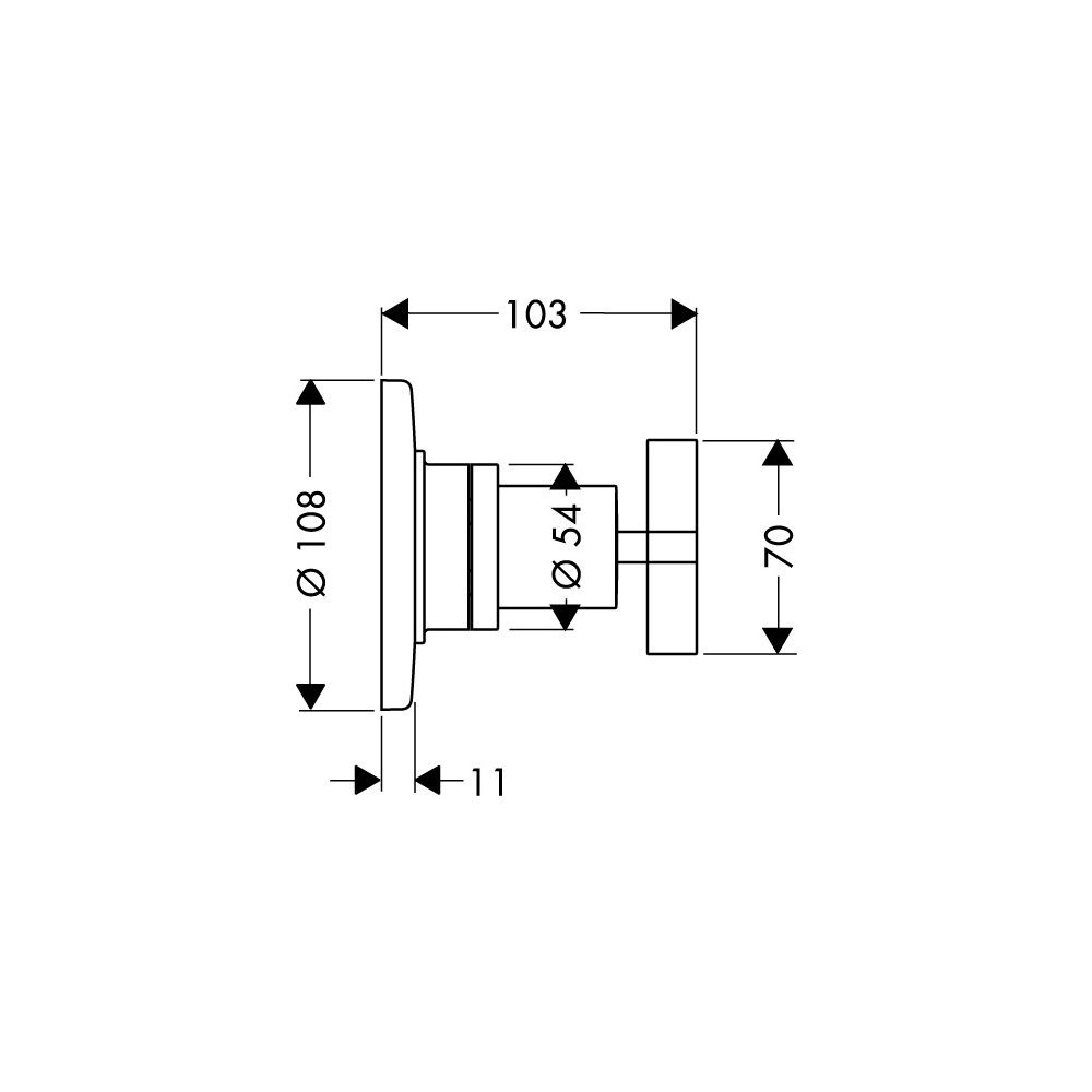 Hansgrohe AXOR Citterio Ab- und Umstellventil Trio, Quattro Unterputz DN 20, Kreuzg... HANSGROHE-39925950 4011097923185 (Abb. 2)