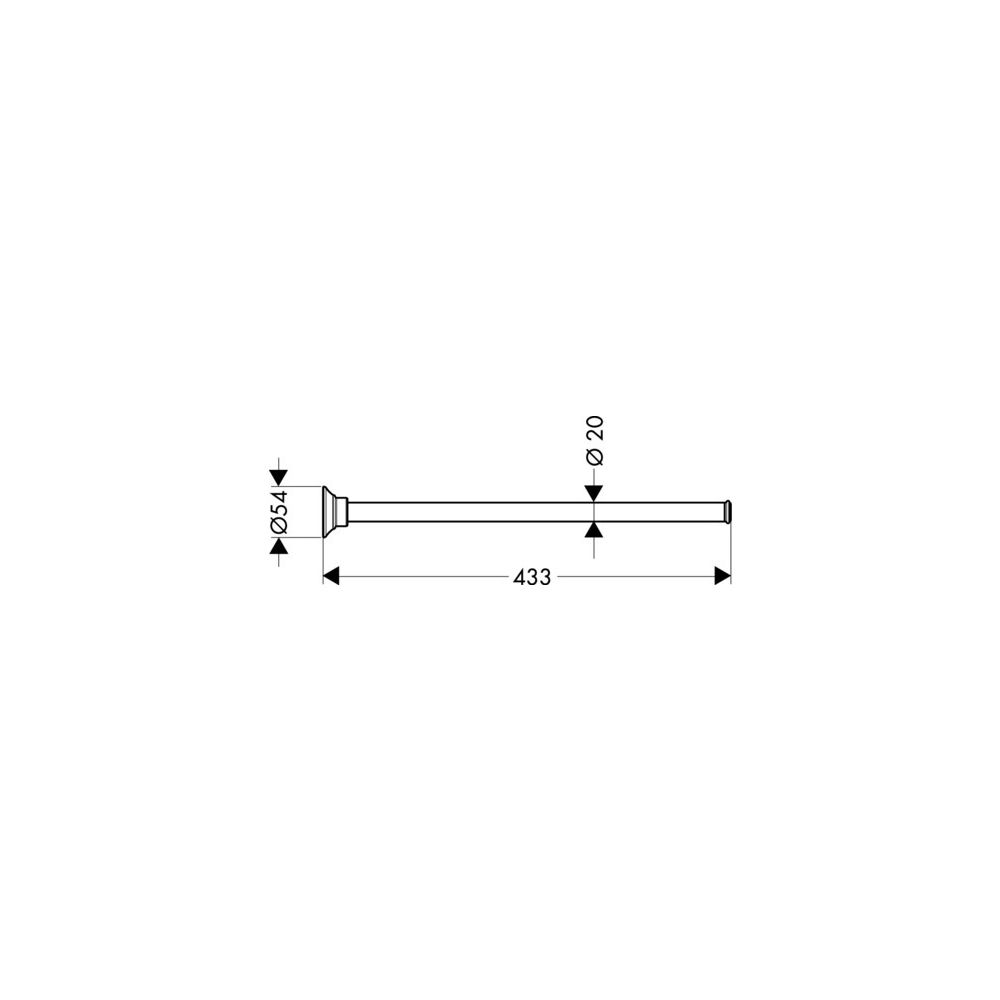 Hansgrohe AXOR Montreux Handtuchhalter einarmig, 433mm, Brushed Nickel... HANSGROHE-42020820 4011097516165 (Abb. 4)