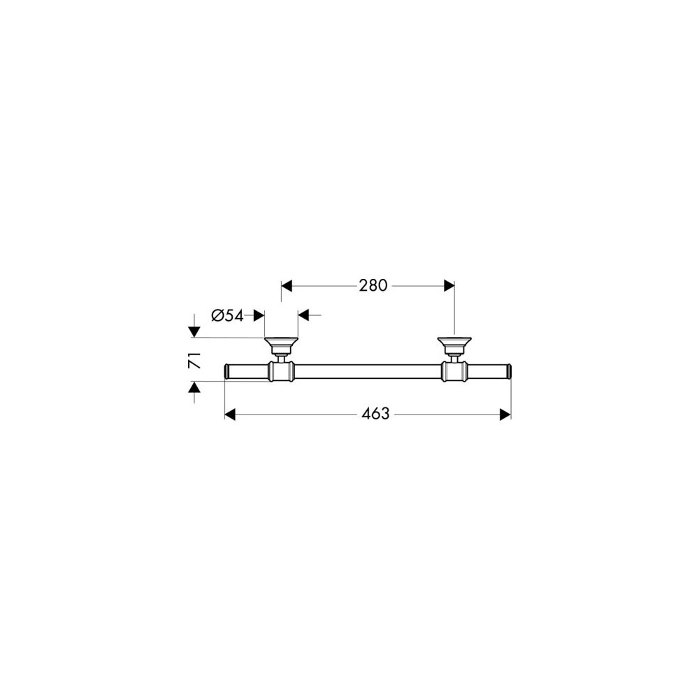Hansgrohe AXOR Montreux Haltestange, 463mm, Metall, Brushed Brass... HANSGROHE-42030950 4011097937731 (Abb. 2)