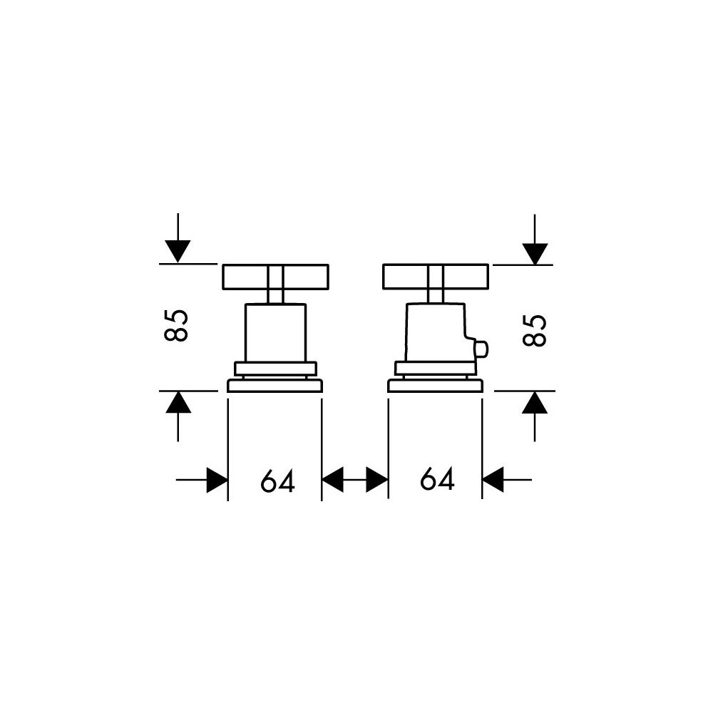 Hansgrohe AXOR Wannenrandarmatur Citterio 2-Loch, Thermostat, Kreuzgriffen, Chrom... HANSGROHE-39480000 4011097488844 (Abb. 3)