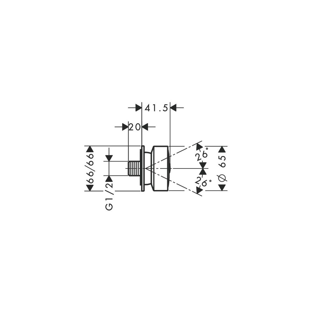 Hansgrohe AXOR Seitenbrause, 5l/min, 65mm, 1jet eckig, Brushed Bronze... HANSGROHE-28469140 4011097896618 (Abb. 2)
