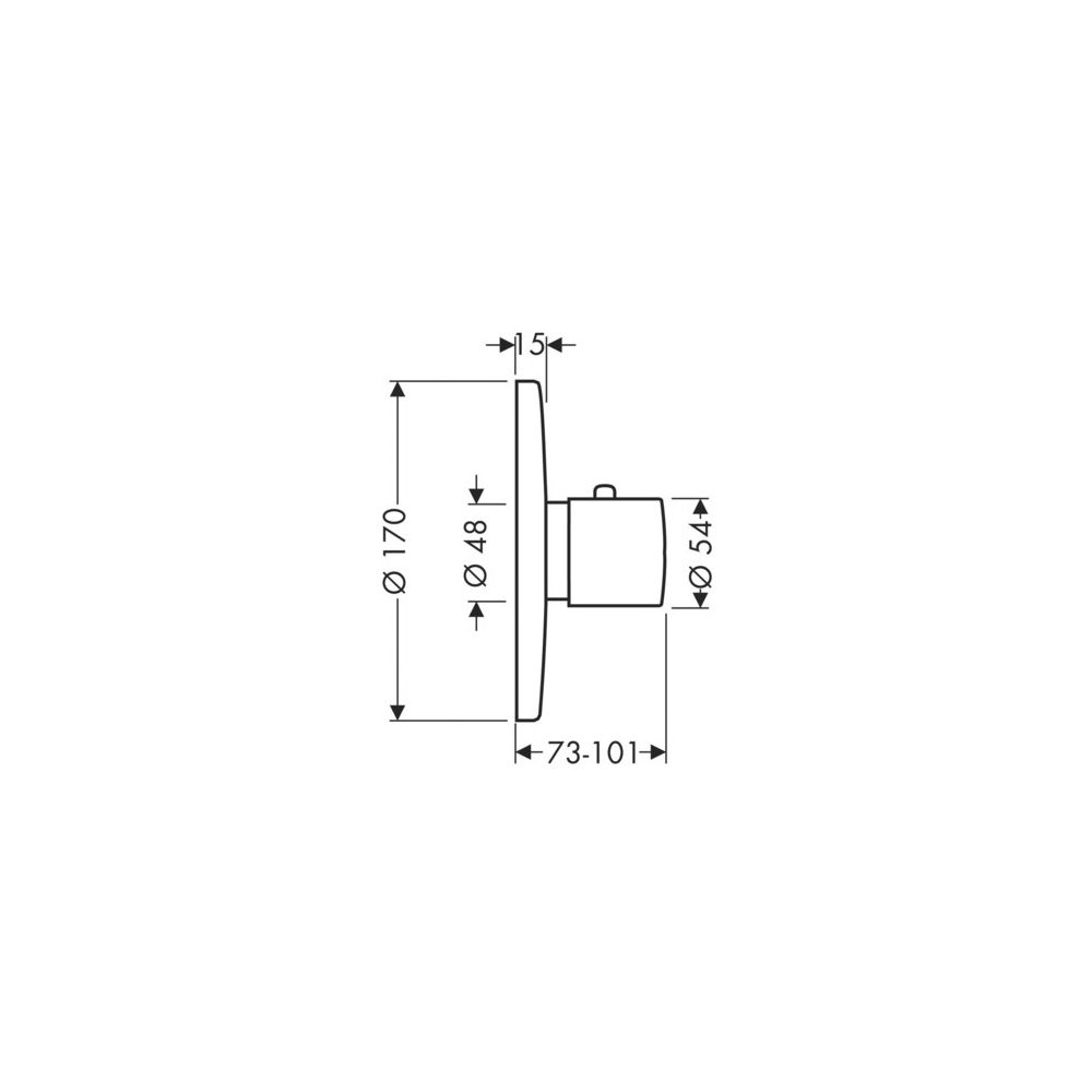 Hansgrohe AXOR Uno Thermostat HighFlow, 59l/min, Unterputz, Brushed Gold Optic... HANSGROHE-38715250 4011097912301 (Abb. 2)
