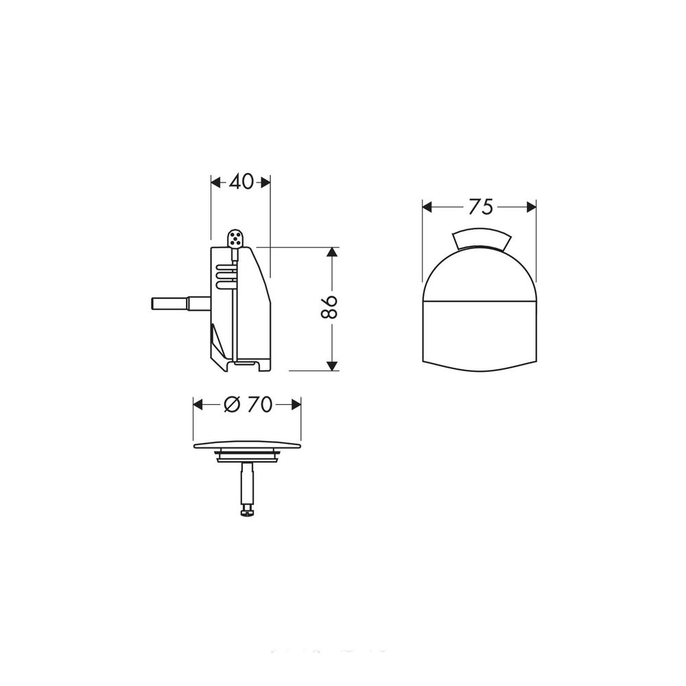 hansgrohe Exafill Fertigset Wanneneinlauf, Ablauf-, Überlaufgarnitur, Chrom... HANSGROHE-58127000 4011097140247 (Abb. 3)