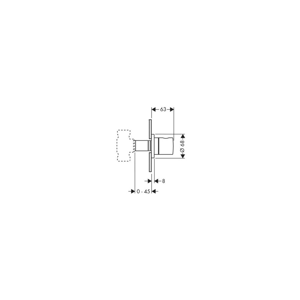 Hansgrohe AXOR Uno Absperrventil Unterputz, DN 15/20, Brushed Brass... HANSGROHE-38976950 4011097913070 (Abb. 2)