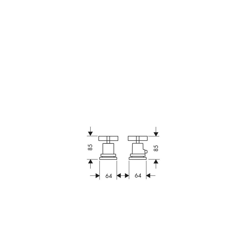 Hansgrohe AXOR Wannenrandarmatur Citterio 2-Loch, Thermostat, Kreuzgriffen, Chrom... HANSGROHE-39480000 4011097488844 (Abb. 4)